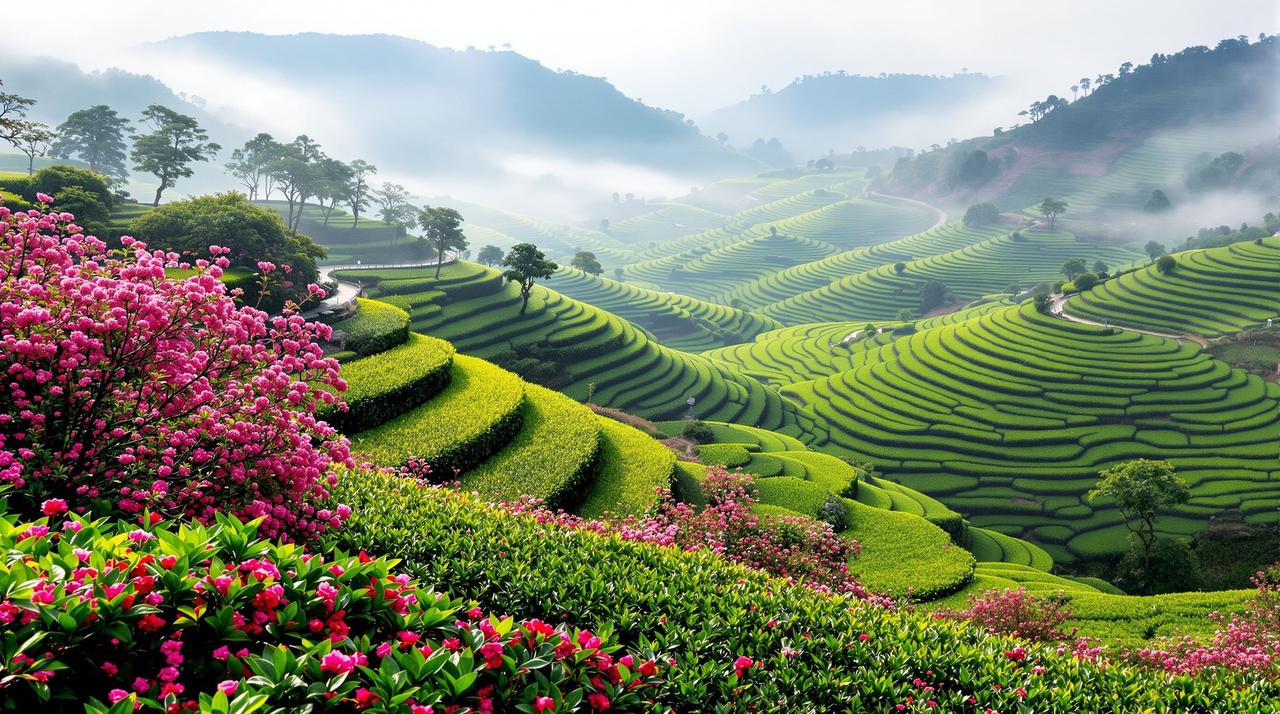 达达影院 - 福建武夷山杜鹃花与茶园共生之美